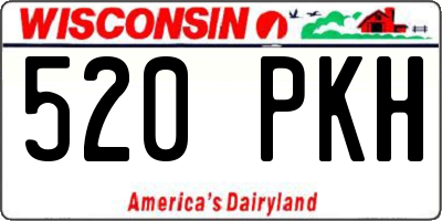 WI license plate 520PKH