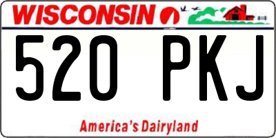 WI license plate 520PKJ