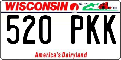 WI license plate 520PKK
