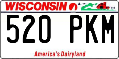 WI license plate 520PKM