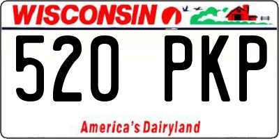 WI license plate 520PKP