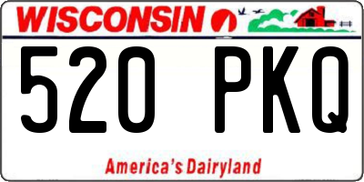 WI license plate 520PKQ