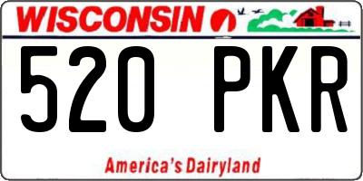 WI license plate 520PKR