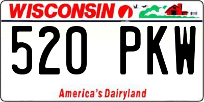 WI license plate 520PKW