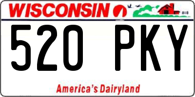 WI license plate 520PKY