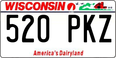 WI license plate 520PKZ
