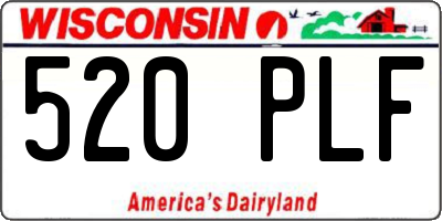 WI license plate 520PLF