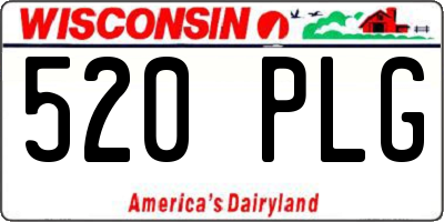 WI license plate 520PLG