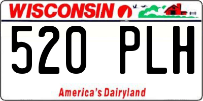 WI license plate 520PLH