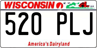 WI license plate 520PLJ