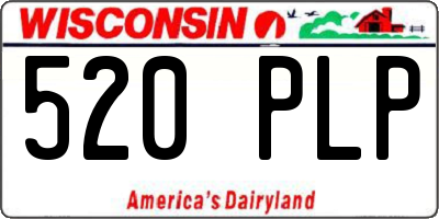 WI license plate 520PLP