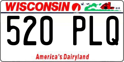 WI license plate 520PLQ
