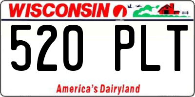WI license plate 520PLT