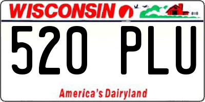 WI license plate 520PLU