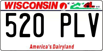 WI license plate 520PLV