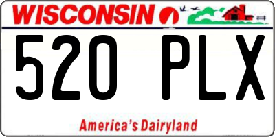 WI license plate 520PLX