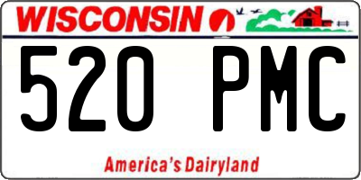 WI license plate 520PMC
