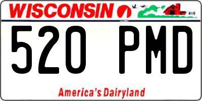 WI license plate 520PMD