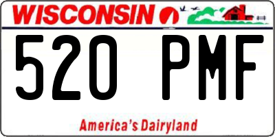 WI license plate 520PMF