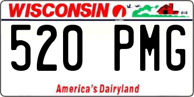 WI license plate 520PMG