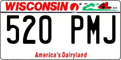 WI license plate 520PMJ