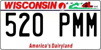 WI license plate 520PMM