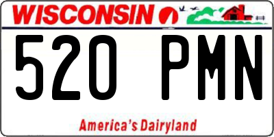 WI license plate 520PMN