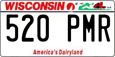 WI license plate 520PMR