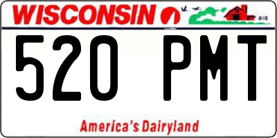 WI license plate 520PMT