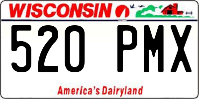 WI license plate 520PMX