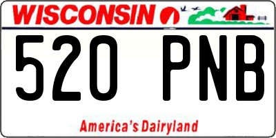 WI license plate 520PNB