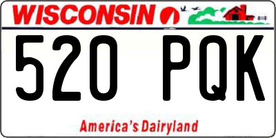 WI license plate 520PQK