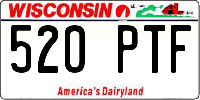 WI license plate 520PTF