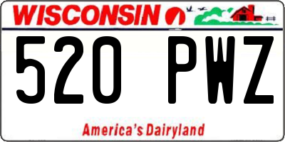 WI license plate 520PWZ