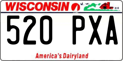 WI license plate 520PXA
