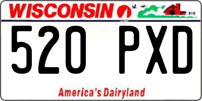 WI license plate 520PXD