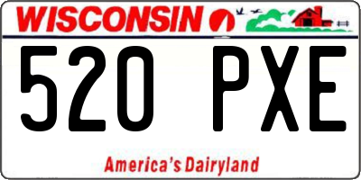 WI license plate 520PXE