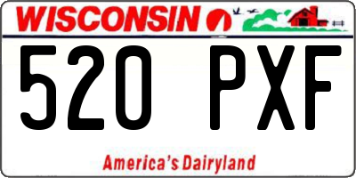 WI license plate 520PXF