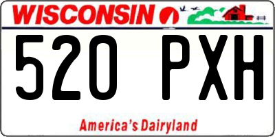 WI license plate 520PXH