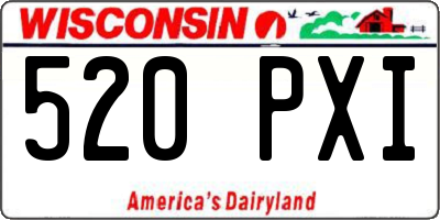 WI license plate 520PXI