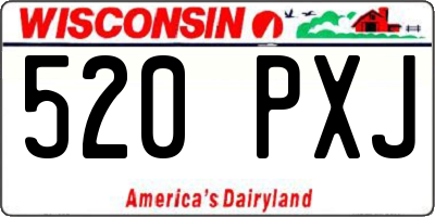 WI license plate 520PXJ