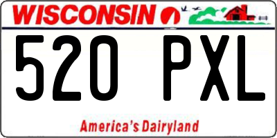 WI license plate 520PXL