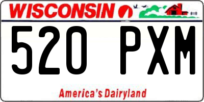 WI license plate 520PXM