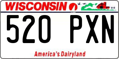 WI license plate 520PXN