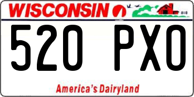 WI license plate 520PXO