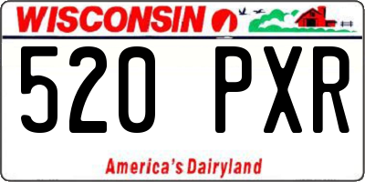 WI license plate 520PXR