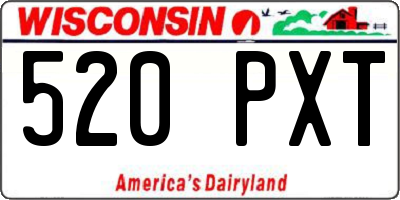 WI license plate 520PXT