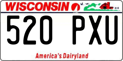 WI license plate 520PXU