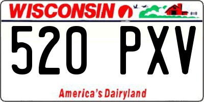 WI license plate 520PXV