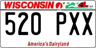 WI license plate 520PXX